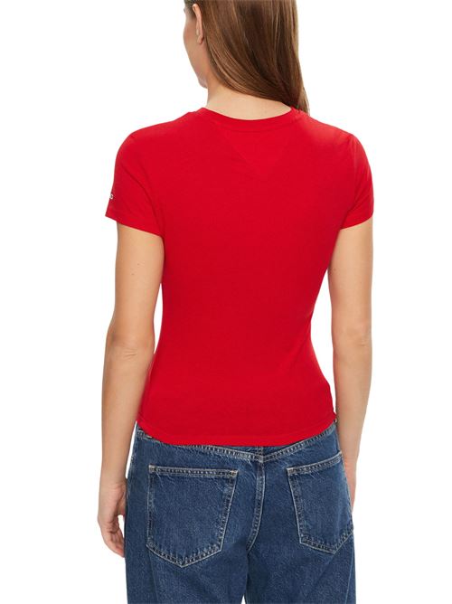 T-shirt slim essential rosso Tommy Jeans | DW0DW19447XME